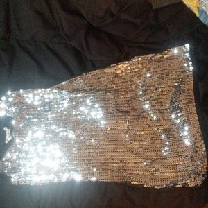 Silver sequined dress